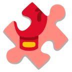 pezzo di puzzle + guantone da pugilato