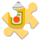 pezzo di puzzle + cibo in scatola