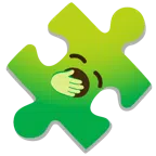 pezzo di puzzle + faccina che sbadiglia