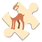 pezzo di puzzle + cervo