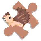 pezzo di puzzle + riccio
