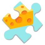 pezzo di puzzle + fetta di formaggio