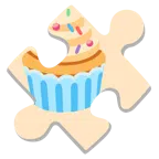 pezzo di puzzle + cupcake