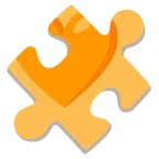 pezzo di puzzle + cuore arancione