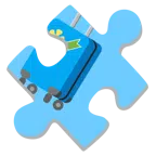 pezzo di puzzle + valigia