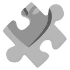 pezzo di puzzle + cuore grigio