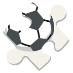 pezzo di puzzle + pallone da calcio