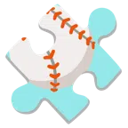 pezzo di puzzle + palla da baseball