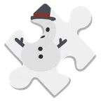 pezzo di puzzle + pupazzo di neve senza neve