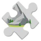 pezzo di puzzle + montagna