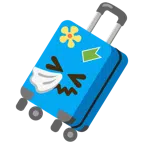 valigia + faccina che starnutisce