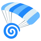paracaídas + ciclón