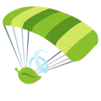 paracaídas + hojas revoloteando al viento