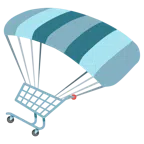 paracaídas + carrito de la compra
