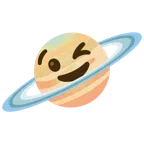 Ringplanet + zwinkerndes Gesicht