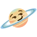 Ringplanet + süffisant lächelndes Gesicht