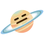 Ringplanet + ausdrucksloses Gesicht