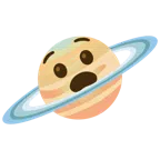 Ringplanet + qualvolles Gesicht