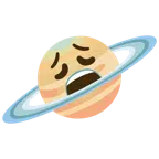 Ringplanet + erschöpftes Gesicht
