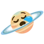 Ringplanet + schläfriges Gesicht