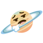 Ringplanet + Gesicht, das ausatmet