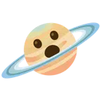 Ringplanet + Gesicht mit offenem Mund