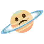 Ringplanet + betrübtes Gesicht