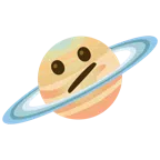 Ringplanet + Gesicht mit schrägem Mund