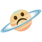 Ringplanet + düsteres Gesicht