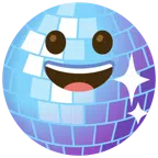 palla da discoteca + faccina con un gran sorriso