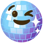 palla da discoteca + faccina che fa l’occhiolino