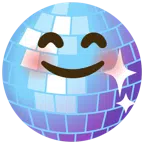 palla da discoteca + faccina con occhi sorridenti