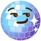 palla da discoteca + faccina con sorrisetto