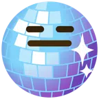 palla da discoteca + faccina inespressiva