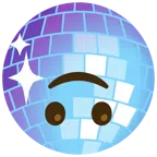 palla da discoteca + faccina sottosopra