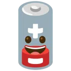 batteria scarica + faccina con un gran sorriso
