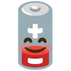 batteria scarica + faccina con occhi sorridenti