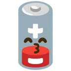 batteria scarica + faccina che bacia con occhi sorridenti