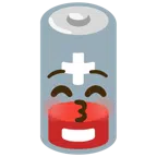 batteria scarica + faccina che bacia con occhi chiusi