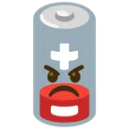 batteria scarica + faccina arrabbiata