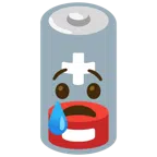 batteria scarica + faccina che piange