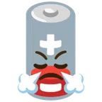 batteria scarica + faccina che sbuffa