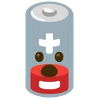 batteria scarica + faccina con bocca aperta