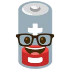 batteria scarica + faccina nerd