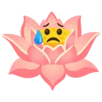 Lotusblüte + trauriges aber erleichtertes Gesicht