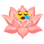 Lotusblüte + schläfriges Gesicht