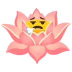 Lotusblüte + Gesicht, das ausatmet