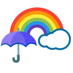 ombrello + arcobaleno
