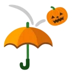 ombrello + zucca di Halloween
