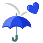 ombrello + cuore blu